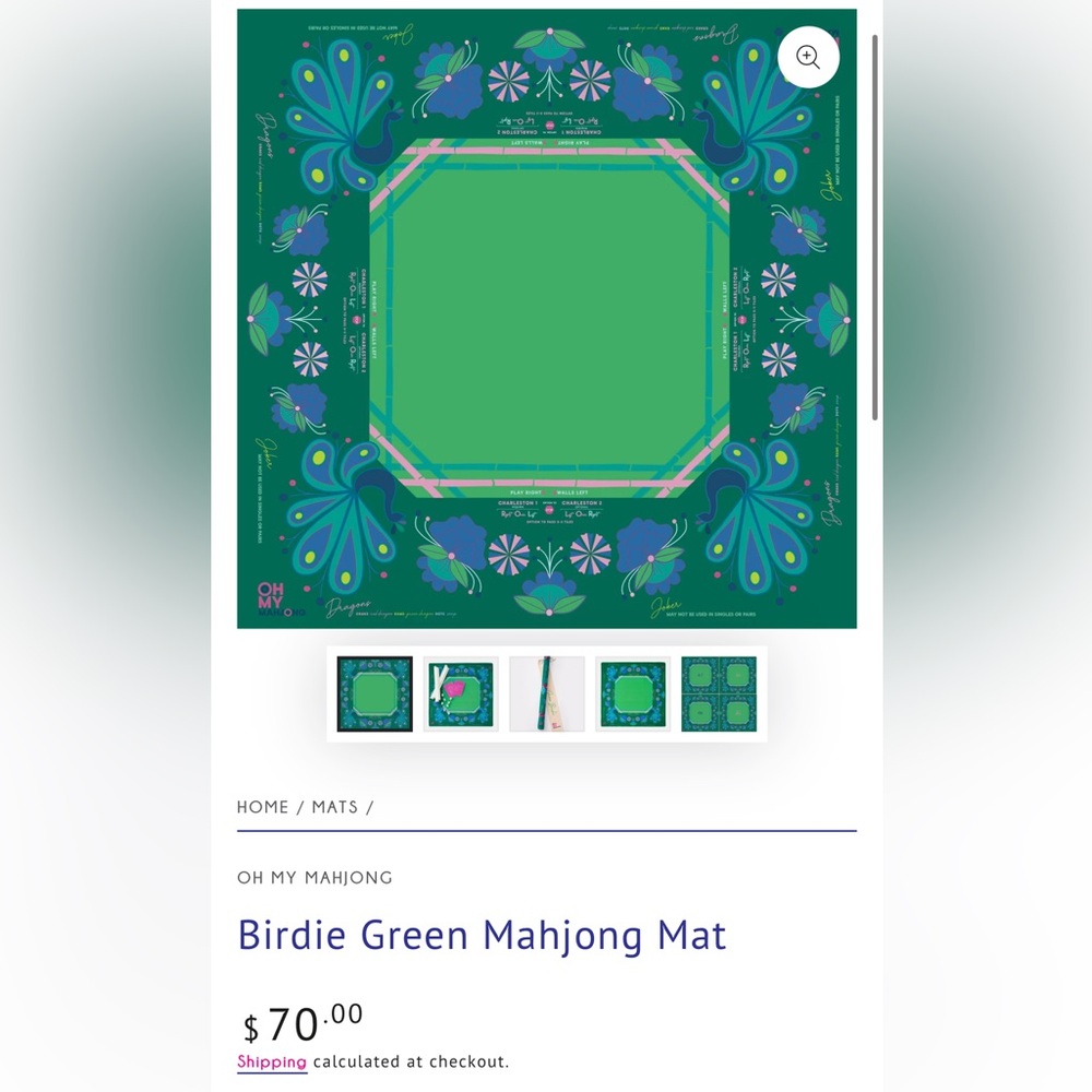 Birdie mahjong mat